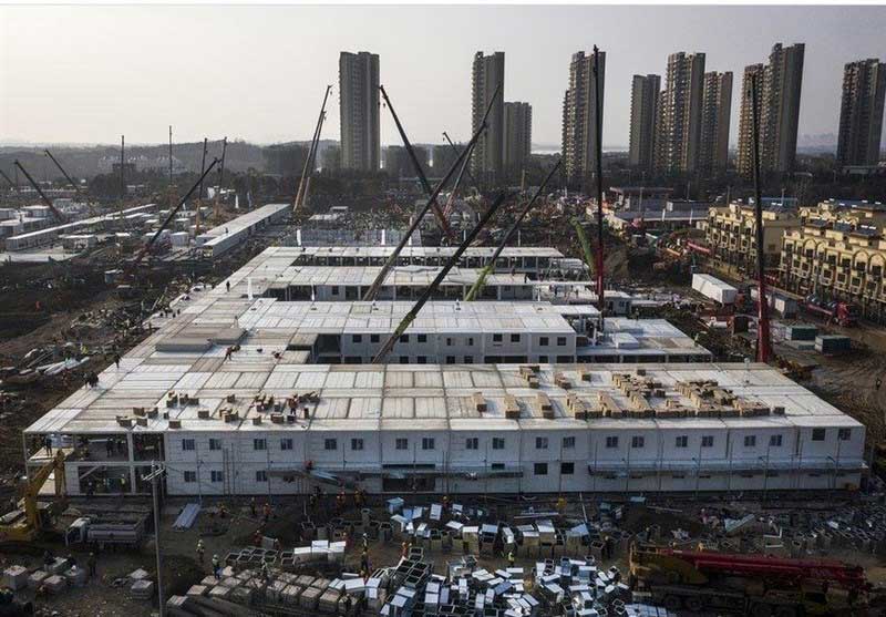 بیمارستان هزار تختخوابی چین ۱۰ روزه ساخته شد